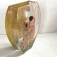 Rechteckige Goebel Glas Tischvase Vase DER KUSS Artis Orbis Gustav Klimt *