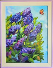 Flieder Blumen Ölmalerei