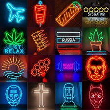 Neon LED Schild USB Licht Wand Deko Leuchte Gaming Setup Streamer Beleuchtung