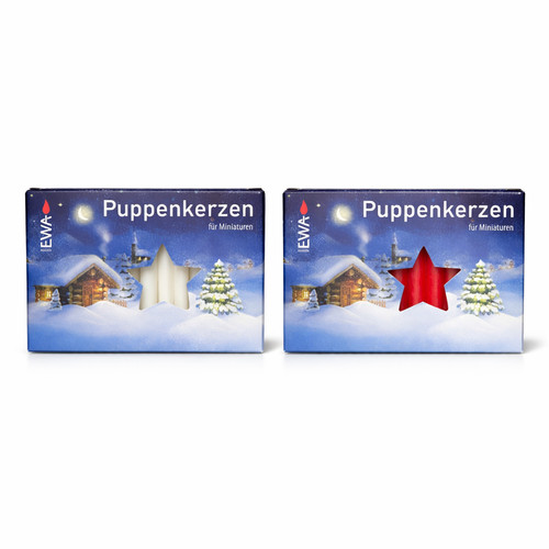 Puppenkerzen rot weiß