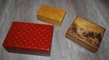 3 kleine Holzkisten