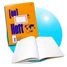 URSUS GREEN Vokabelheft FX 17 A4 20 Blatt liniert mit Mittelstrich orange