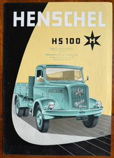Prospekt HENSCHEL von 1959 Lkw Typ HS 100 Kipper Modelle original brochure