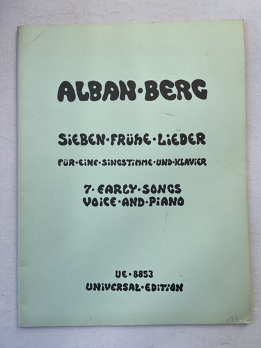 Noten berg frühe lieder - berg.,