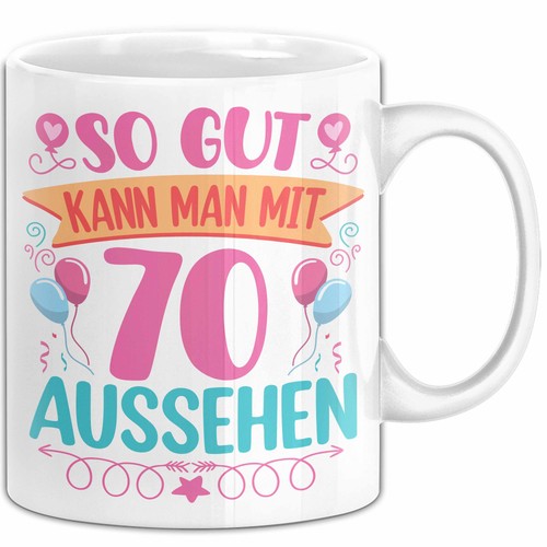 70er geburtstag tasse geschenk - 70er,