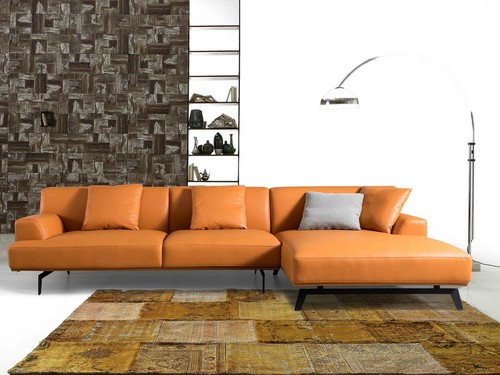 Leder couch wohnlandschaft eck - leder,