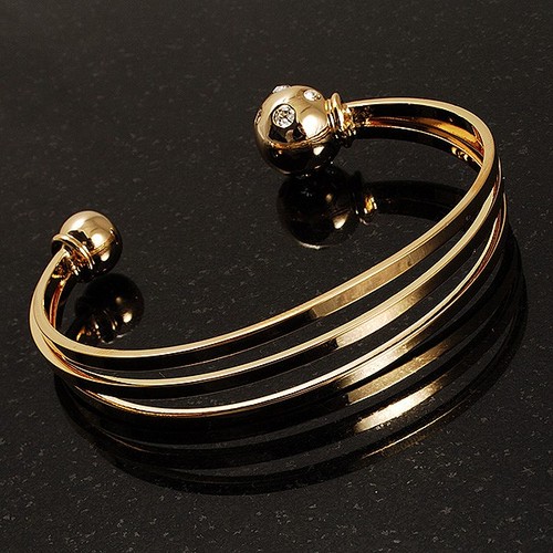 Armreif goldfarben kristall - armreif,