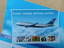 Treffpunkt Airport 4/1998 Flughafen Frankfurt Main XL Poster Cockpit Boeing 747