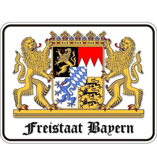 Blechschild freistaat bayern - blechschild,