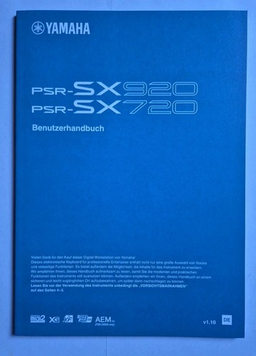 Yamaha psr sx720 - sx720, sx920