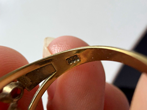 Gelbgold ring 333 signiert mit - 333,