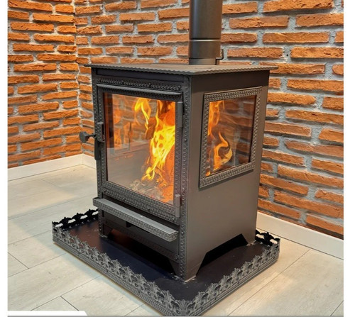 Dreiseitiger glas holzofen - dreiseitiger, glas-holzofen