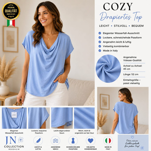 Cozy damen wasserfall top - damen,