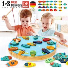 Angelspiel Holzspielzeug Geschenk Holz Angel Fische Spiel Set Super Qualität