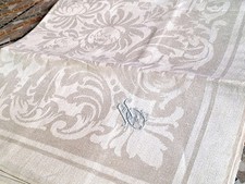 antike Damast Tischdecke