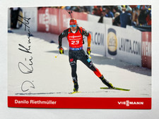 original signierte Autogrammkarte Olympia Biathlon Danilo Riethmüller