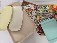 Konvolut DDR Tablett Schalen Untersetzer Obstteller 50er 60er 70er (106)