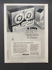 Philips HiFi Stereo Tonbandgerät 4407 Tape 1968 Vintage Ad Werbung Reklame