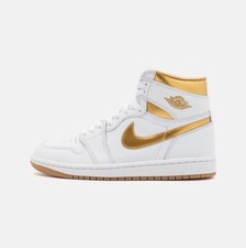 Nike AIR JORDAN 1 RETRO HIGH OG WHITE/METALLIC GOLD Damen Sneaker EU 37,5-41 Neu