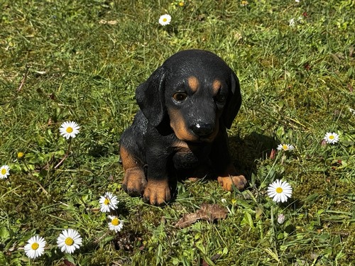 Gartenfigur hund dackel - gartenfigur,
