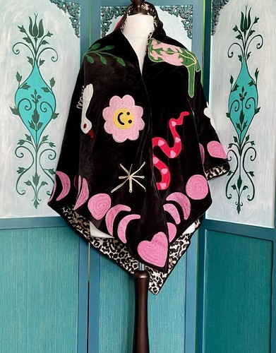 Tout vintage samt poncho cape - vintage,