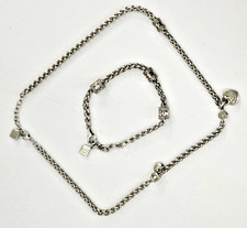 Schönes Schmuckset Pierre Cardin 925 Sterling Silber Halskette + Armband Nr.675