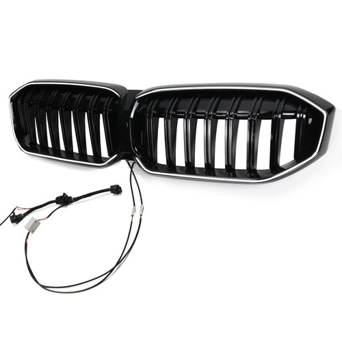 Kühlergrill led schwarz glanz - kühlergrill,