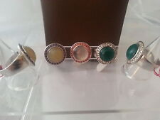 Ring SS925 zur Wahl mit Saphir Opal Achat Iolith Weißtopaz jeweils Größe 17,8 