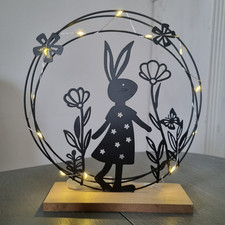 Osterdeko Osterkranz Ostern Hase Lichterkette