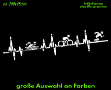 Triathlon Aufkleber Sticker Decal Schwimmen Rad laufen Swim Run Bike JDM Figur