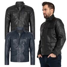 Herren Lederjacke Echtleder Bikerjacke Rock Creek H-382 S-3XL Motorradjacke Neu