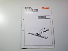 Ersatzteilliste Hako Variette Mähantrieb (5157) Spezialmähbalken (5156)  +(5155)