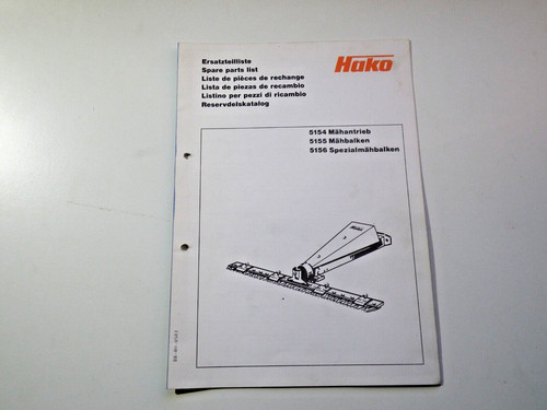Ersatzteilliste hako variette - ersatzteilliste,