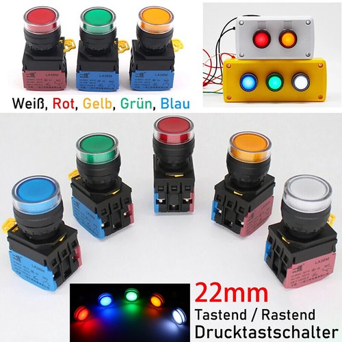 22mm druckschalter beleuchtet - druckschalter,