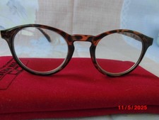 Brillengestell  Damen gebraucht, gemusterter Rand mit rotem Etui