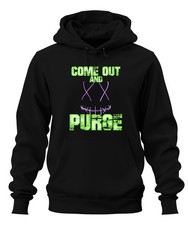 COME OUT AND PURGE Grusel Halloween Horror Neon Grunge Unheimlich Unisex Hoodie 