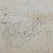 Spanish Steps Rome Sketch