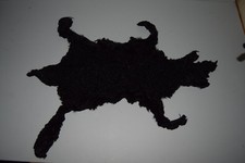 Persianerfell Persianer Lammfell Schafsfell Fell schwarz gefärbt 54 x 20 cm (6)