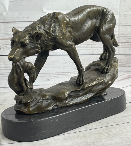 Signierte lecourtier wolf mit - signierte,