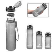 VERCO Premium Trinkflasche Sport Flasche Wasserflasche Sieb BPA Frei Wasser GRAU