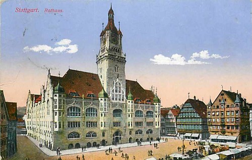 Stuttgart altes rathaus - ak,