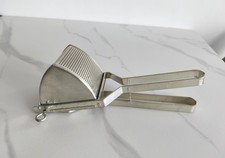 Kartoffelpresse, Metall, V-Presse, Silber, Spätzlepresse, Küchenpresse