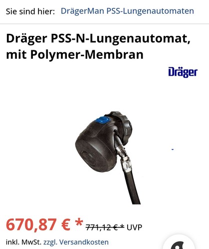 Dräger pss lungenautomat - dräger, pss-n-lungenautomat