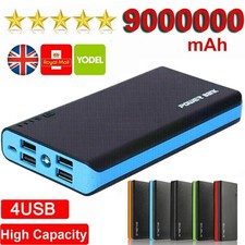 9000000mAh Powerbank Externer Batterie Ladegerät ZusatzAkku 4 USB Für Alle Handy