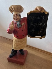 Deko Figur Koch mit Tafel Höhe ca 80 cm Blickfang 