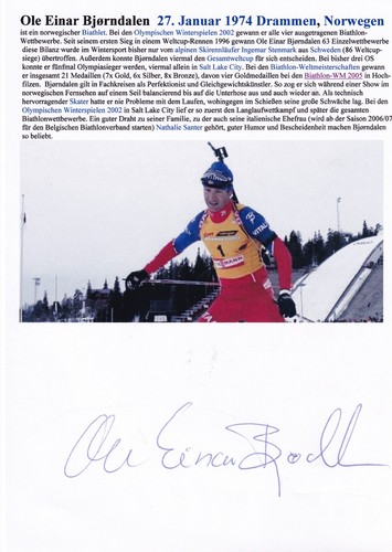 Autogramm ole einar - autogramm,