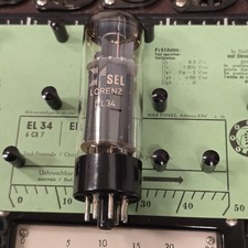 E-Röhre Lorenz EL 34 Tube 40 mA End-Pentode geprüft auf Funke W19 BL-2550