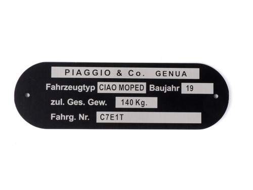 Typenschild oem qualität - -oem, qualitÄt-