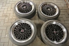 4x Borbet B 7,0x17 ET38 black rim polished Alufelge  VA 7.00x 17" ET38 - HA 7.00