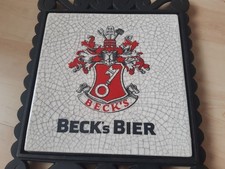 Becks Bier Werbung Reklame Schild BECK's Reklameschild Werbeschild
